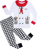 A&J DESIGN Pure Cotton Printed Pjs for 2-14 Years Kids, 2-Piece Long-Sleeved Pajamas Set