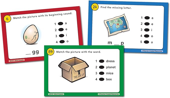 Teacher Created Resources Power Pen Learning Cards: Short Vowels (TCR6101)