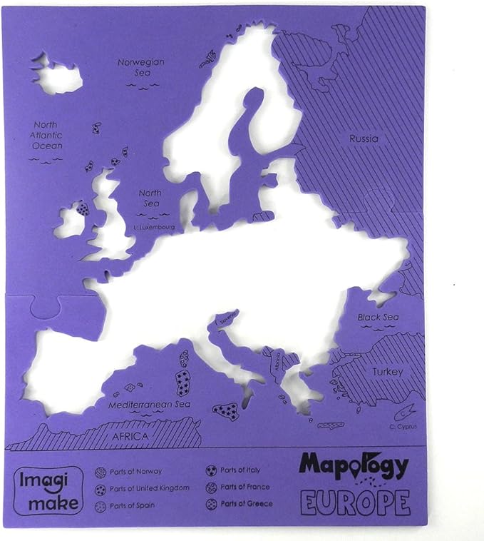 Imagimake Mapology Europe Map Puzzle - Geography for Kids - Learning & Educational Toys - Puzzles for Kids Ages 4-8, Gift for Gift for 4, 5, 6, 7, 8 Year Old