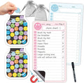 JJPRO Magnetic to Do List for Kids with Smiley Faces Reward Jar- 10" x5.5“ Home Chore Chart for Fridge,Daily Checklist for Toddlers,Magnetic Reward Jar Positive Behavior Training -Blue&Pink