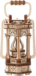 3D Wooden Puzzles for Adults 145pcs LED Light Vintage Lantern DIY Wooden Assembly Kit for Teens Home Decor