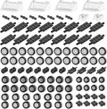 Wheels and Axles Sets Tires Building Kit with Windshield, Compatible with Lego Wheels and Axles, 186 Pcs Car Parts and Classic Pieces Accessories, Bulk Bricks Sets Education Construction Toys