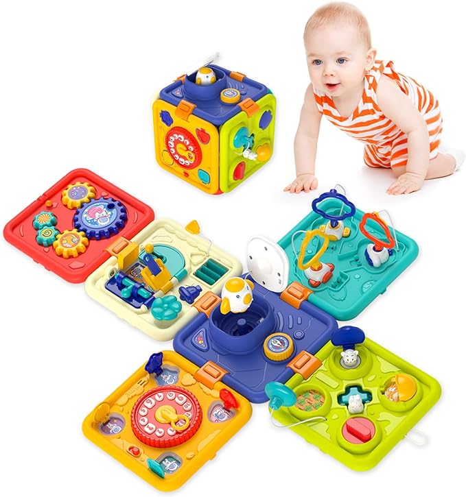 Montessori Toys for 1 Year Old Boy and Girl, Busy Board Educational Sensory Toddler Toys, 1 Year Old Boy Gifts