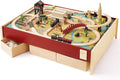 Tiny Land Large Wooden Train Table (47.9”x35.2”), 100PCS Train Set, 3 Storage Bins, Activity Playset for Kids Ages 3+