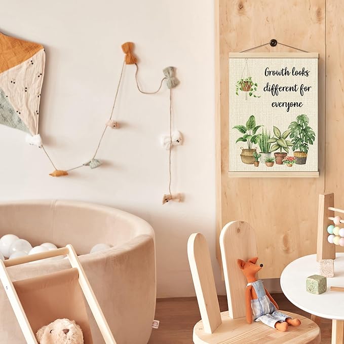 Boat Wades Mental Health Poster Hanger Frame For Therapy Counseling Office,Motivational Inspirational Wooden Poster Hangers 12x16 Inch,Positive Affirmations Classroom Nursery Wall Art Decor