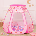 Pop Up Princess Tent with Star Light：Toy for Girl Birthday Gifts, Portable Ball Pit with Outdoor Carry Bag, Collapsible Kids Play Tent for Toddler Indoor Activity Playhouse, NO Balls(Pink)