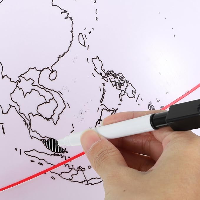 Operitacx Blank Geographic Globes with Stand, Paintable World Map Globes for Geographical Teacher Classroom Desktop Decor
