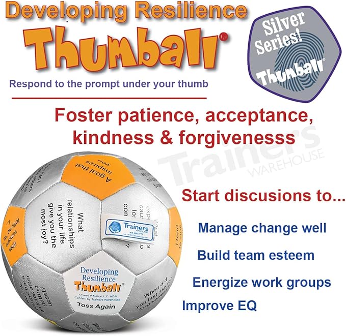 Trainers Warehouse 6" Thumball Collection, 32 Prompts for Conversation, Team Building, Relationship and Training