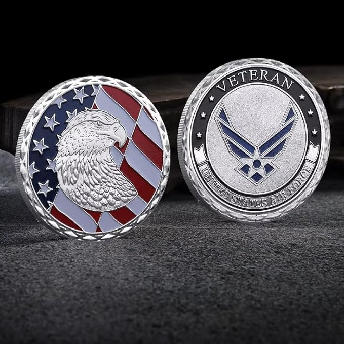 USAF U.S. Air Force Veteran Challenge Coin with Gift Box for Men Gift