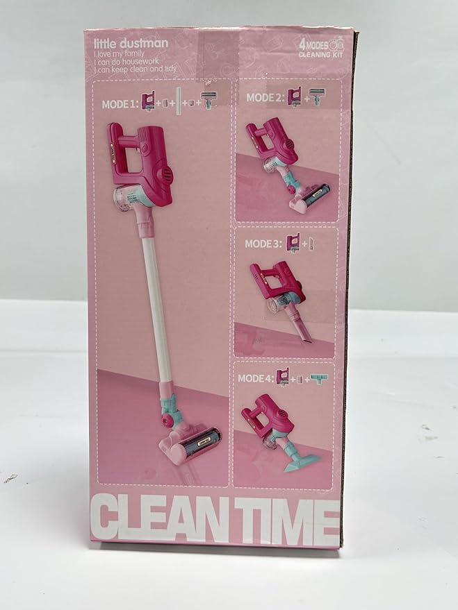 Kids Vacuum Cleaner Toy for Toddlers - Toy Vacuum Set Pretend Role Play Household Toys with Sound Effects for Age 3+ Boys Girls Learning Toys Birthday