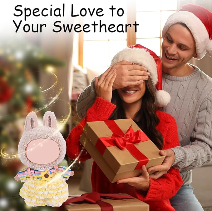 17cm Doll Clothes Set, Premium Jeans & Knitted Sweater Outfit for 17cm 15cm Dolls, Cute Dress Up Fashion, No Doll Included (Colorful, 17cm/15cm)