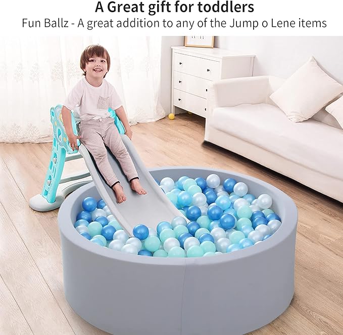 Ball Pit Balls Pack of 100 200 500 - Star and Round Set BPA Free Phthalate Free Non-Toxic Crush Proof Play Balls Soft Plastic Balls for Toddlers Baby Kids Birthday Pool Tent Party