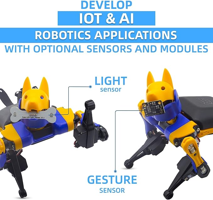 Petoi Bittle Robot Dog STEM Kit(Pre-Assembled) | Smart Coding Kit, App Control IoT Pet Robotic Dog | Programmable Open Source DIY STEM Kit & Robotics Education for Engineers, Geeks, & Teens