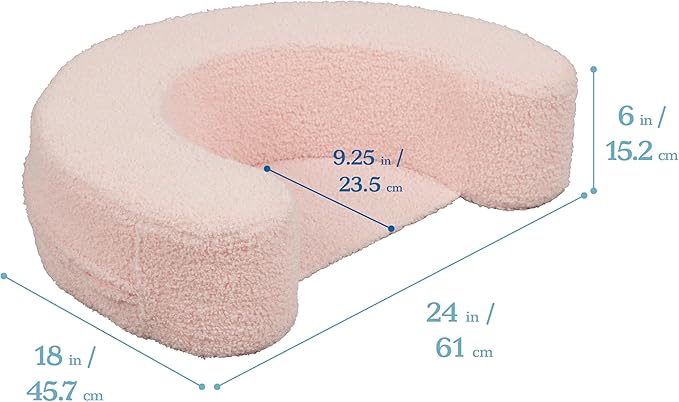 ECR4Kids SoftZone Sit-Up Support Ring Baby Essentials, 24" L x 18" W x 6" H, Pink