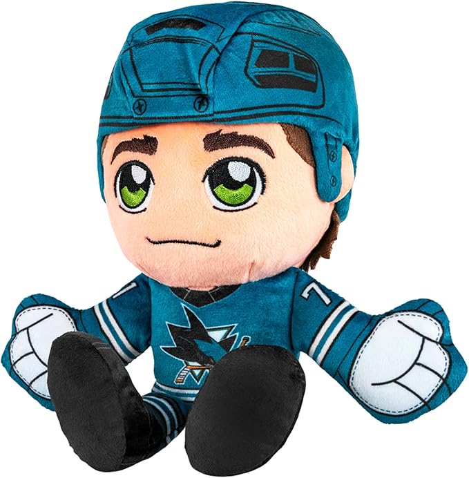 Bleacher Creatures San Jose Sharks Macklin Celebrini 8" Kuricha Sitting Plush - Soft Chibi Inspired NHL Player