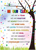 FLYAB Classroom Rules Poster - 12"x18" Motivational Back To School Classroom Decorations Inspirational Posters for Preschool Kindergarten Elementary Virtual Learning Teacher Supplies