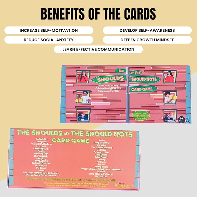 The Shoulds and Should Nots Cards Social Emotional Learning Activity with Photos of Appropriate and Inappropriate Behaviors Supports Autism and ADHD Encourages Positive Decision Making