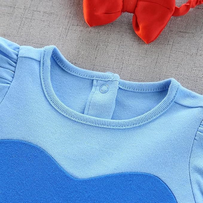 Dressy Daisy Princess Onesie Romper Fancy Dress Costume Halloween Birthday Bodysuit Outfit with Headband for Infant Baby Girl