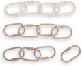 mushie Baby Chain Link Rings Toy 12-Count | Multiuse Car Seat Stroller Connecting Toy (Natural, Shifting Sand, Kahki)