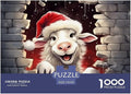 Sheep for Adults Fun Thickened Wooden Jigsaw Puzzles 1000 Piece 3D Animal Stress Relief Home Decoration Toy Intellectual Game Education Game Challenge Educational 1000pcs (75x50cm)
