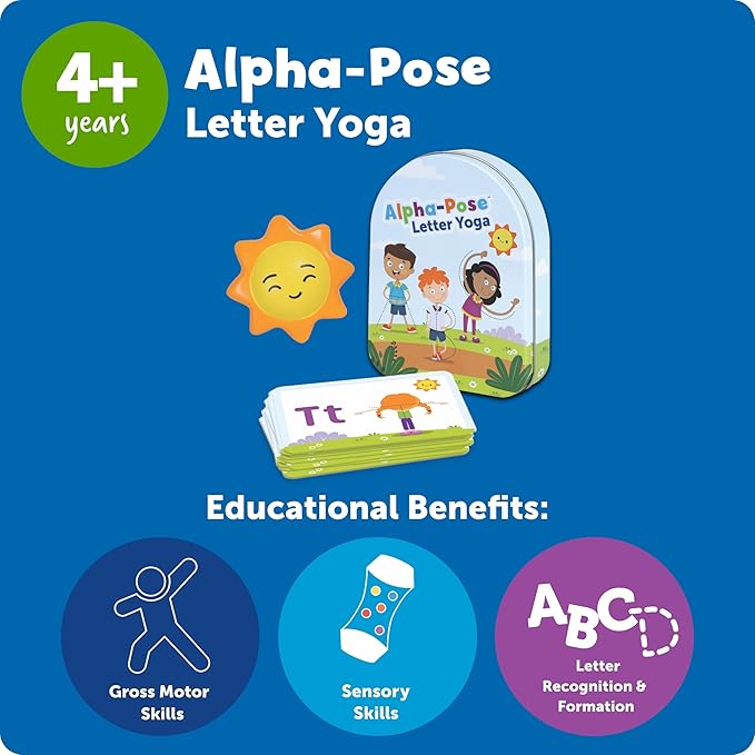 Learning Resources Alpha Pose Letter Yoga, Social Emotional Learning Activities, Emotional Regulation Tools for Kids, Kids Yoga, Toddler Flash Cards, Teacher Classroom Must Haves, Toddler Gift