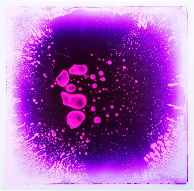 Art3d 1-Pack Fancy Floor Tile for Kids Room Liquid Encased Floor Tile, 11.8" x 11.8" Purple