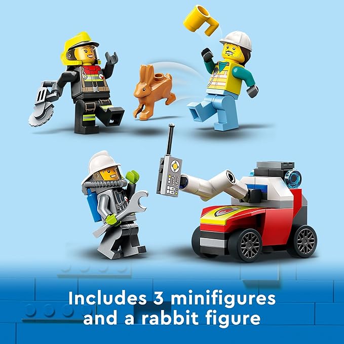 LEGO City Fire Command Truck Building Set - Fire Truck Toy with Land & Air Drones for Boys & Girls, Ages 7+ - Kids Pretend Play Toy with 3 Minifigures - Gift Ideas for Birthdays - 60374
