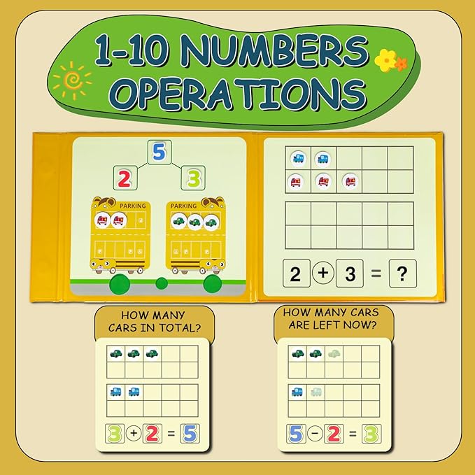 Magnetic Math Games for Addition & Subtraction Math Manipulatives Educational Toys Montessori Math for Kindergarten Learning Activities