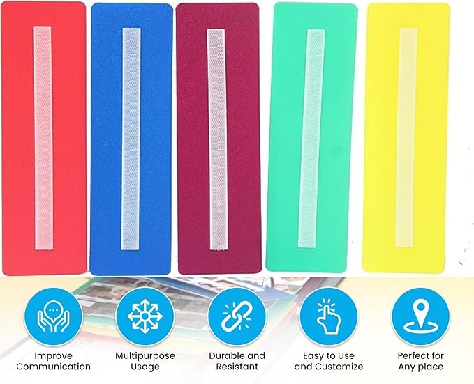 Smile4autism Small 2x8 Tools Perfect to Keep Your Loose Visual Picture Cards Organized. Autism ABA, ADHD, Language & Apraxia Aspergers (5 Sentence Strips)