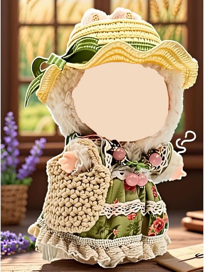 Doll Clothes Set & Outfit for Blind Box Dolls of 5.91-6.7inch (15-17cm) with Accessories Luxury Chic Stylish Adorable Cute Unique Style of Dolls Clothes for Dress up 4 Pieces (No Doll) (L)