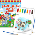 Paint with Water Coloring Books for Toddlers,Farm Theme Mess Free Watercolor Painting Papers for Kids Water Color Paint Kit Art Craft Birthday Gift for Ages 1-3, 4-8