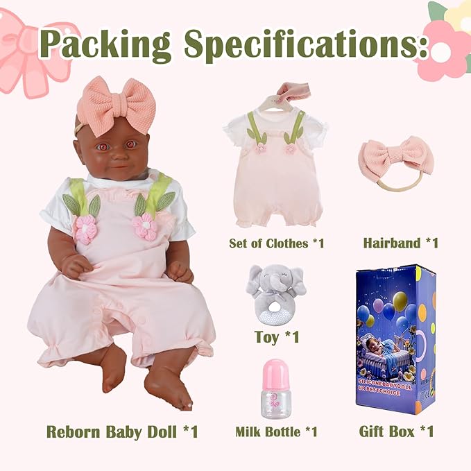 Special Edition, Girl 20 in, Full Silicone Baby Doll, Realistic Baby Dolls, Realistic Veins & Pose, Not Vinyl, Reborn Baby Dolls Silicone Full Body, Gift Set