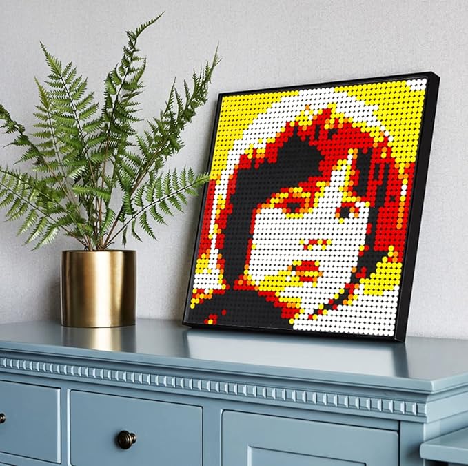 Amalia Personalized Mosaic Portrait Custom Building Kit Pixel Great Wall Art Decoration Customized Your Own Photo Picture-Energetic(L/15.1"x15.1")