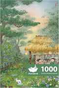 MOMIBOOK 1000 Piece Puzzle for Adults Jigsaw Puzzles of Listening to The Rain Halfway Through The Mountain, Painting Image Challenging Hard Impossible Puzzle Unique Christmas Birthday Gifts