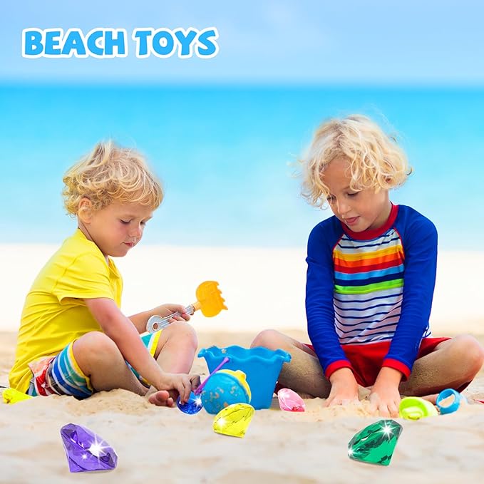 Niceup 26pcs Big Diving Gems Large Diamond Toys Kids Class Treasure Box Toys Fake Jewels Gemstones 1.57in for Princess Mermaid Pirate Chest Fillers Party Favors Decorations Hide Seek Bath