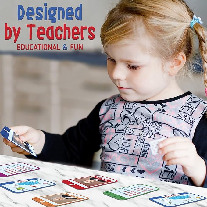 Merka US Presidents & State Capitals Flash Cards - 96-Pack, Multicolor, 3.5 x 2.5 in - Educational Flashcards for Kids, Homeschool & Learning Games