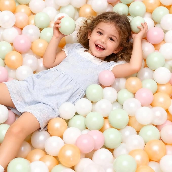 GOGOSO Ball Pits Balls for Toddlers Pack of 50 100 200 Plastics Shape Ball Non-Phthalate Non-BPA Non-Toxic 2.2-Inch Crush Proof Play Balls