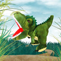 Easfan Plush Dinosaur Hand Puppet with Movable Mouth T-Rex Stuffed Animal Puppet for Imaginative Pretend Play Storytelling Gifts for Kids Boys Girls on Birthday Christmas, 11''