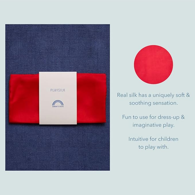 Sarah's Silks Playsilk - 100% Real Silk, Hand Dyed, Bright Colored Play Scarves | Montessori and Waldorf Toys for Dress up, Imaginative, and Pretend Play (35" x 35")