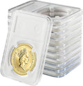 10-Pack Silver Dollar Coin Holder, 40mm Collection Coin Holder, Clear Acrylic Coin Slab Protectors and Display Case for Morgan, Peace, IKE Silver Coin, Four-Point Fixation Coin Capsules