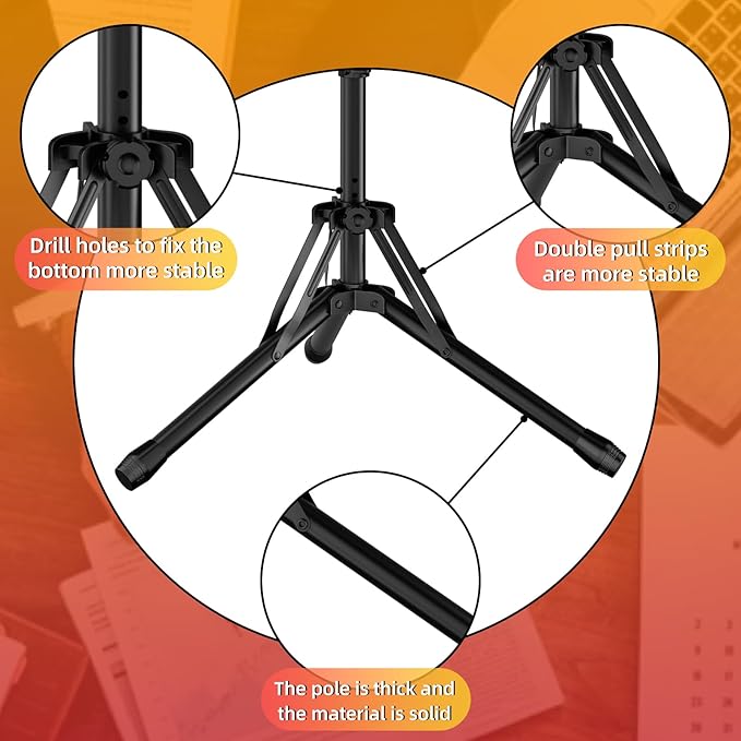 Prize Wheel,16 Inch Spinning Wheel with Adjustable Folding Tripod Floor Stand,10 Slots,1Bracket, Dry Erase Kit - Wheel of Fortune Game for Carnival, Casino & Trade Show.