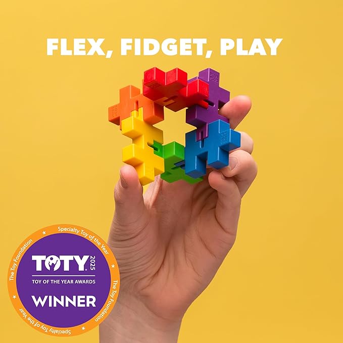 Plus-Plus - HEXEL Spectrum - Fidget Sensory Puzzle Toy - Travel Friendly, Quiet Stress and Anxiety Relief for Kids/Adults