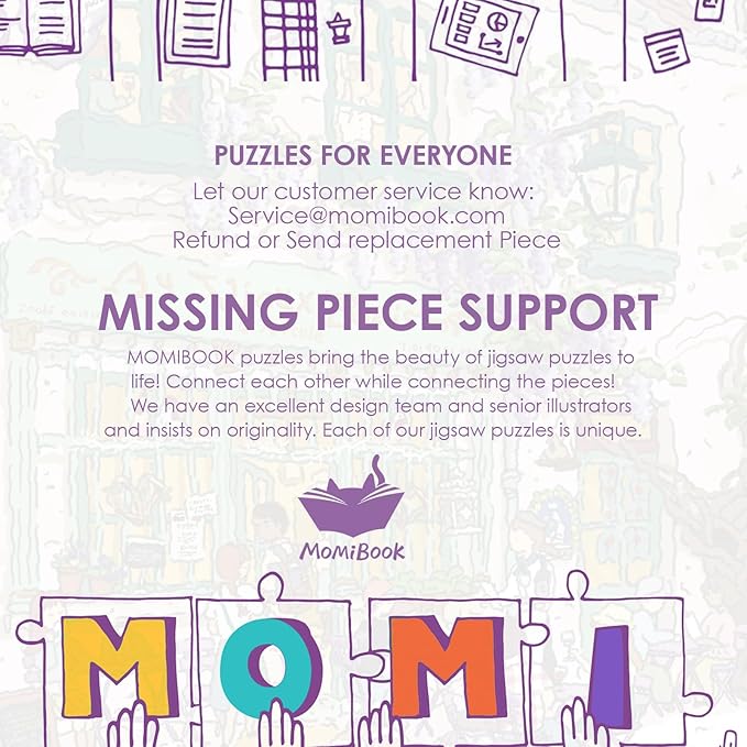 MOMIBOOK Puzzles for Adults 1000 Piece Jigsaw Puzzles of Holiday Morning, Painting Image Store Puzzle Difficult Challenging Hard Impossible Puzzle, Funny Toys & Games Christmas Birthday Gifts