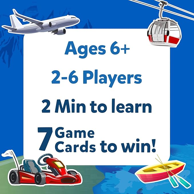 Skillmatics Guess in 10 Things That Go, Perfect for Boys, Girls, Kids Who Love Card Games, Educational Toys & Board Games, Gifts for Ages 6, 7, 8, 9
