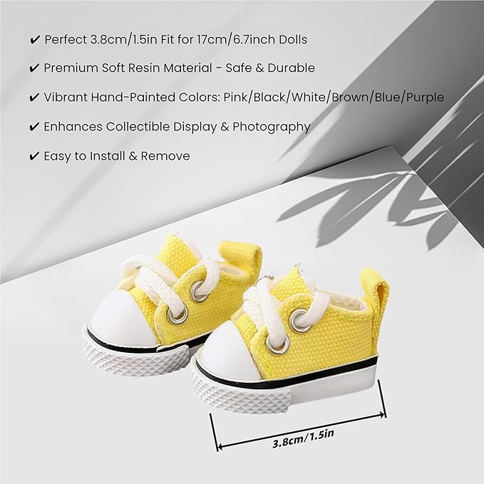 Clothes for Dolls Accessories (No Doll), Cute Outfit Set 5 Pieces Bib Pants for 15 & 17cm Doll Suit, Stylish Dress Up Overalls Doll Clothing Set Replacement with Hat Clothes Shoes Green
