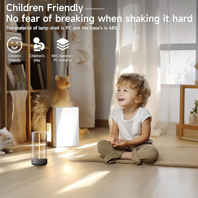 AUGE LIGHT Mini Minimalist Table Lamp Cordless LED Desk Lamp Rechargeable Modern Night Lights Portable Nightstand Lamps Unique Ambient Light Mood Lighting for Bedroom, Beside, Nursery
