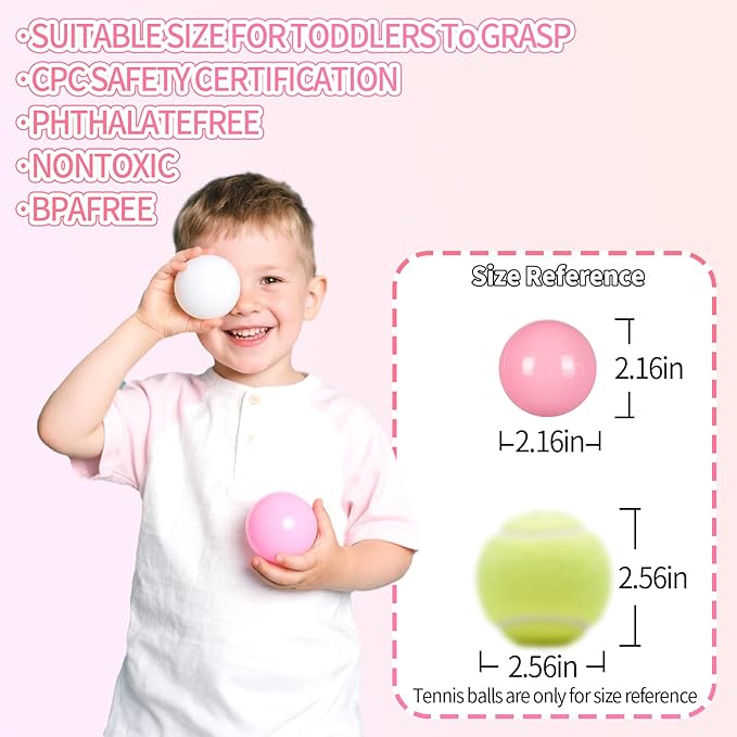 Ball Pit Balls Plastic Balls for Ball Pit Phathalate Free BPA Free Plastic Balls 100pcs 2.2" Set for Toddlers for Play Tent Tunnel