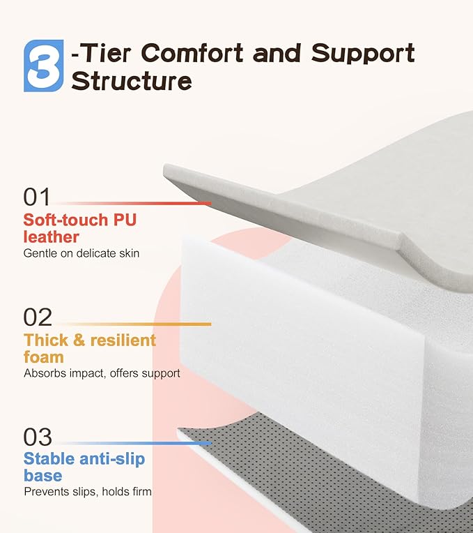 5-Piece Climb and Crawl Activity Play Set, Soft Foam Climbing Blocks for Toddlers with Wipe-Clean PU Leather, Anti-Slip Climbing Toys for Toddlers Inside for All-Around Development, Gray & White
