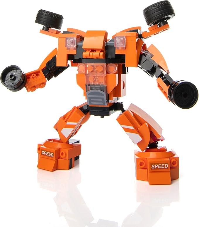Block Builder 911 Racing Car Building Block Set (230 Pieces). Racing Car Building Blocks for Kids and Adults
