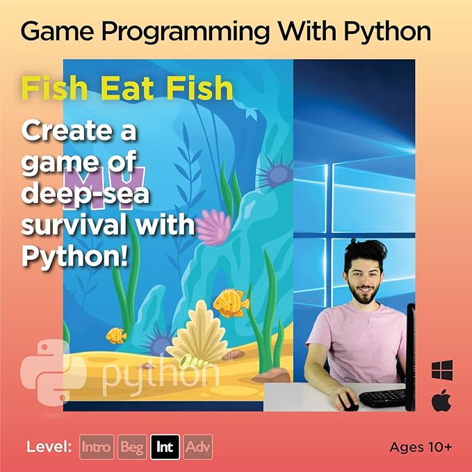 Python for Kids, Award-Winning STEM Courses, Coding for Kids, Ages 10+ with Online Mentoring Assistance, Learn Computer Programming and Code Amazing Games with Python (PC & Mac) (Box Art Varies)